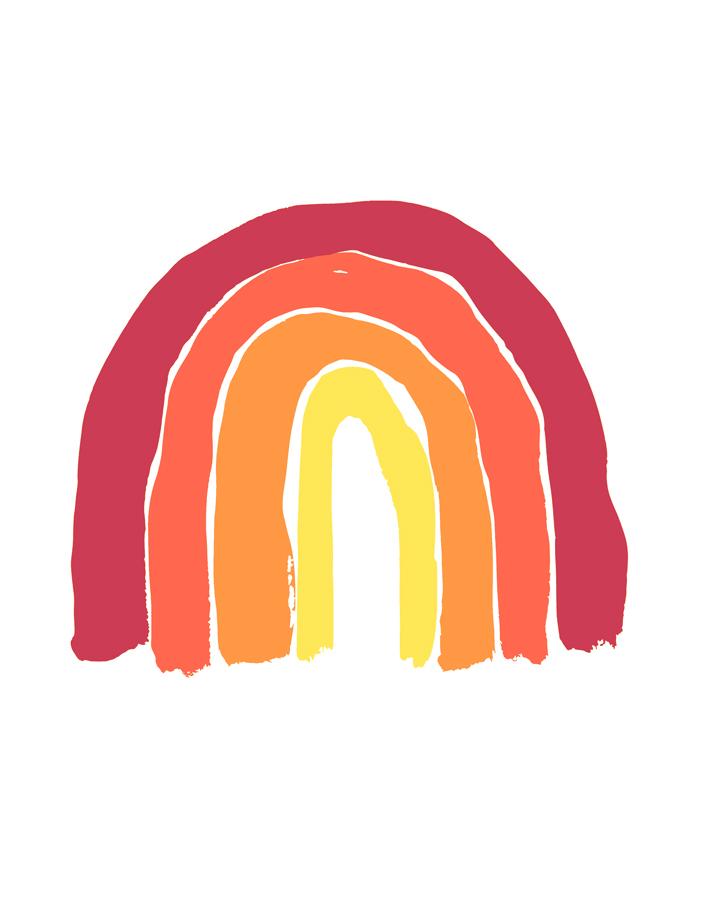 'rainbows' Wallpaper By Tea Collection - Red