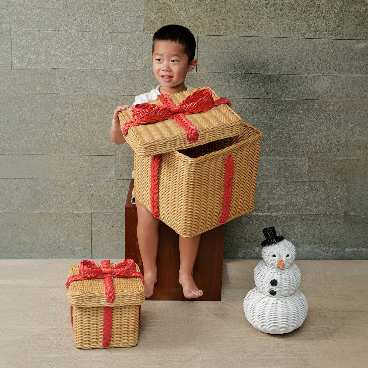 Rattan Storage Gift Boxes - Set Of 2