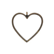 Ox Brass Heart Open Bezel