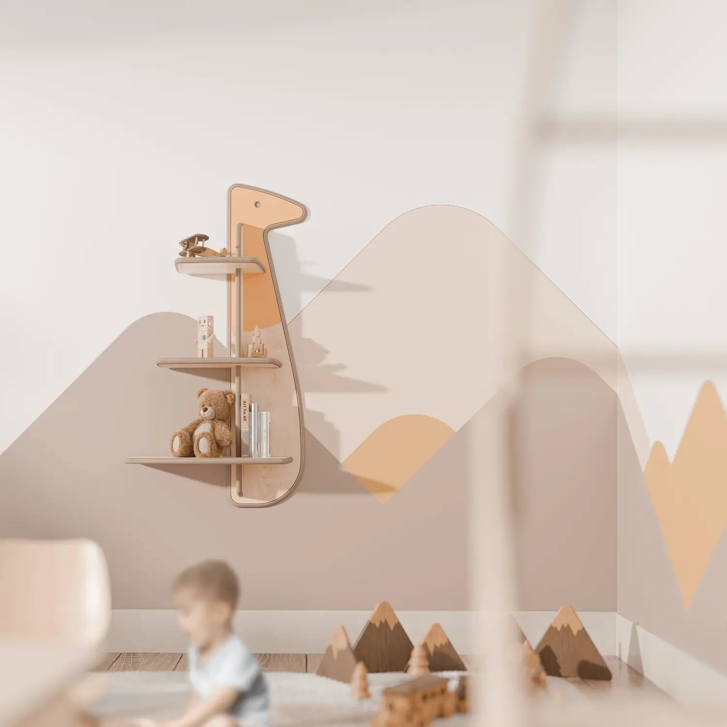 Gyraf Shelf - Kids Wall Shelf