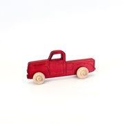 Montessori Educational Small Red Wooden Pickup Truck For Toddlers 1–3 | Eco-friendly Maple Wood Toy | Made In The Usa 🇺🇸
