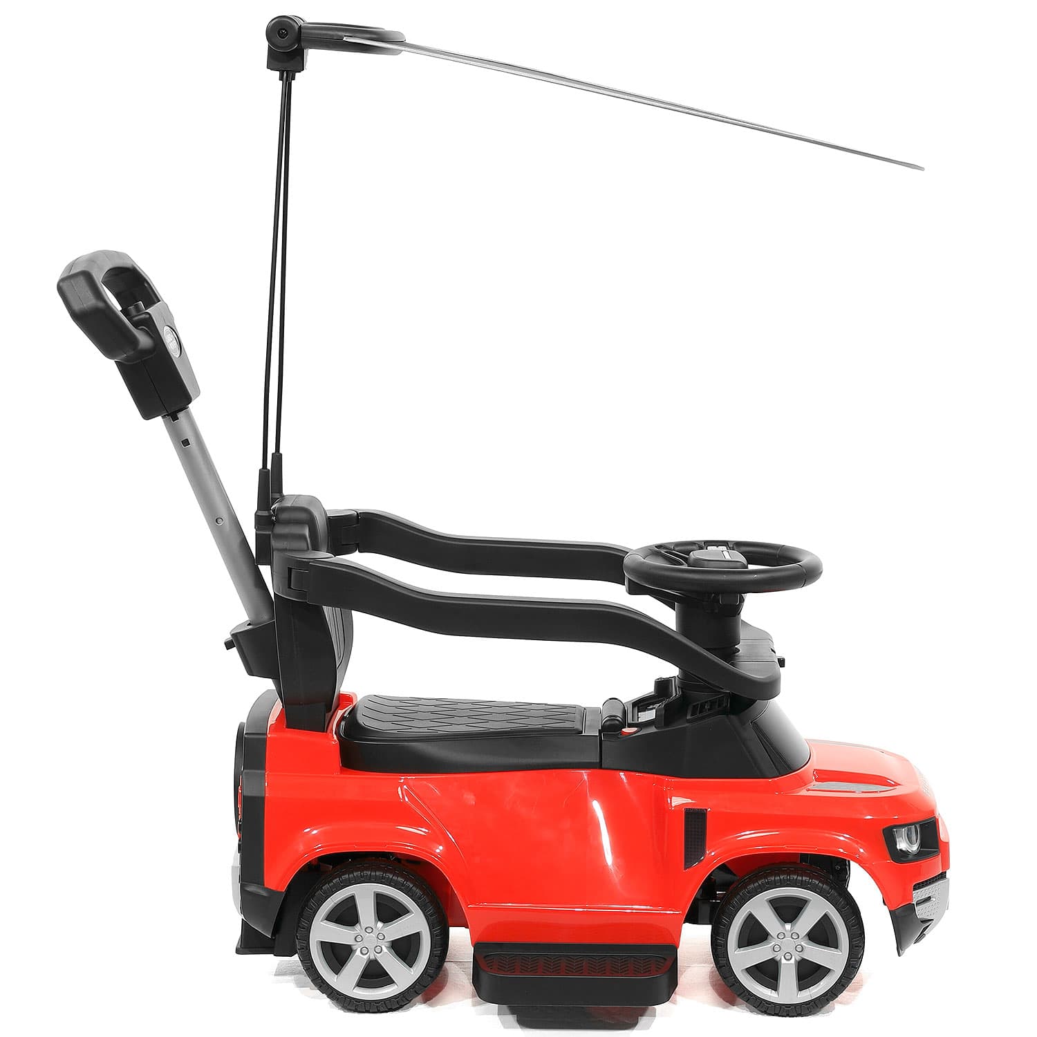 Land Rover Defender Kids Ride On Push Car With Sunshade Canopy | Red