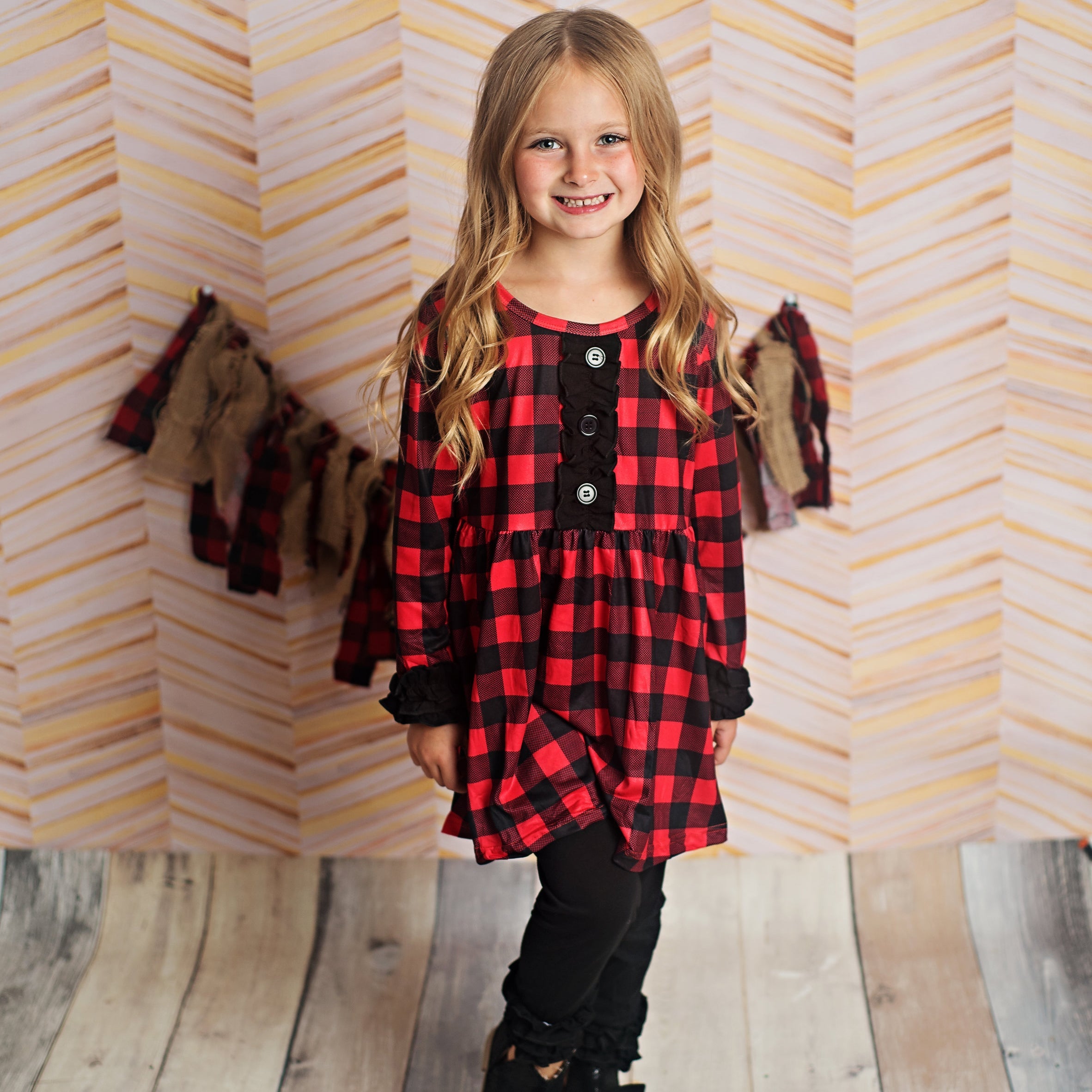 Red Buffalo Check W/ Leggings Set