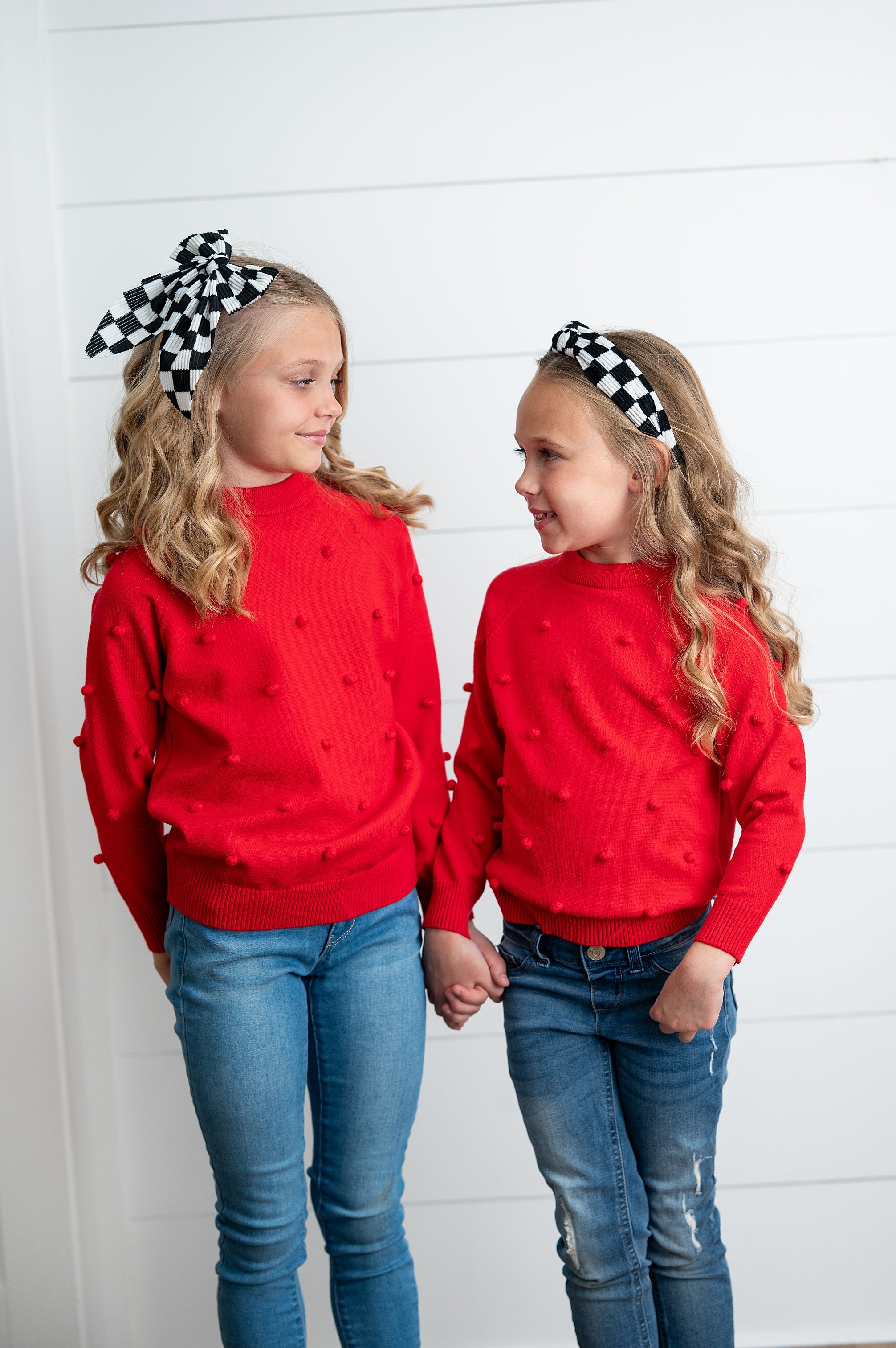 Red Pom Sweater