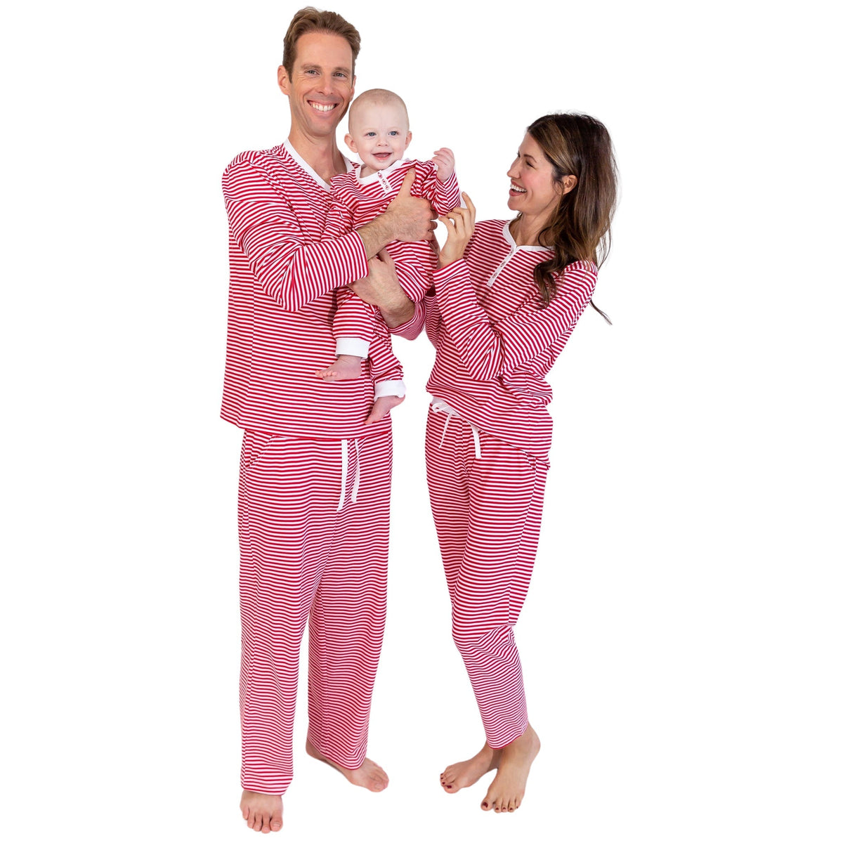 Men's Red Stripe Jersey Pj Pants