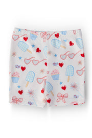 Red, White & Sweet Twirl Shorts