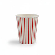 Red Fine Stripes Cups (set Of 8)