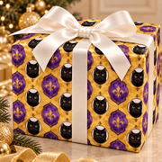 Personalized Fleur-de-lis Ornamental Wrapping Paper | Custom Gift Wrap