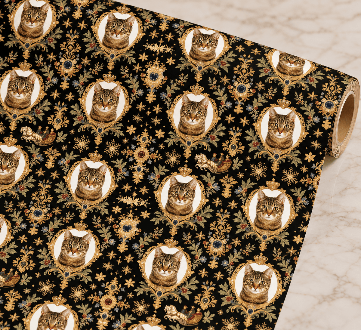 Personalized Royal Borzoi Crest Wrapping Paper | Custom Gift Wrap