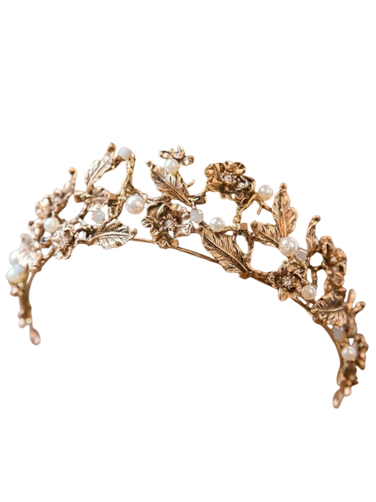 My Little Royal Pearl And Crystal Gold Tiara