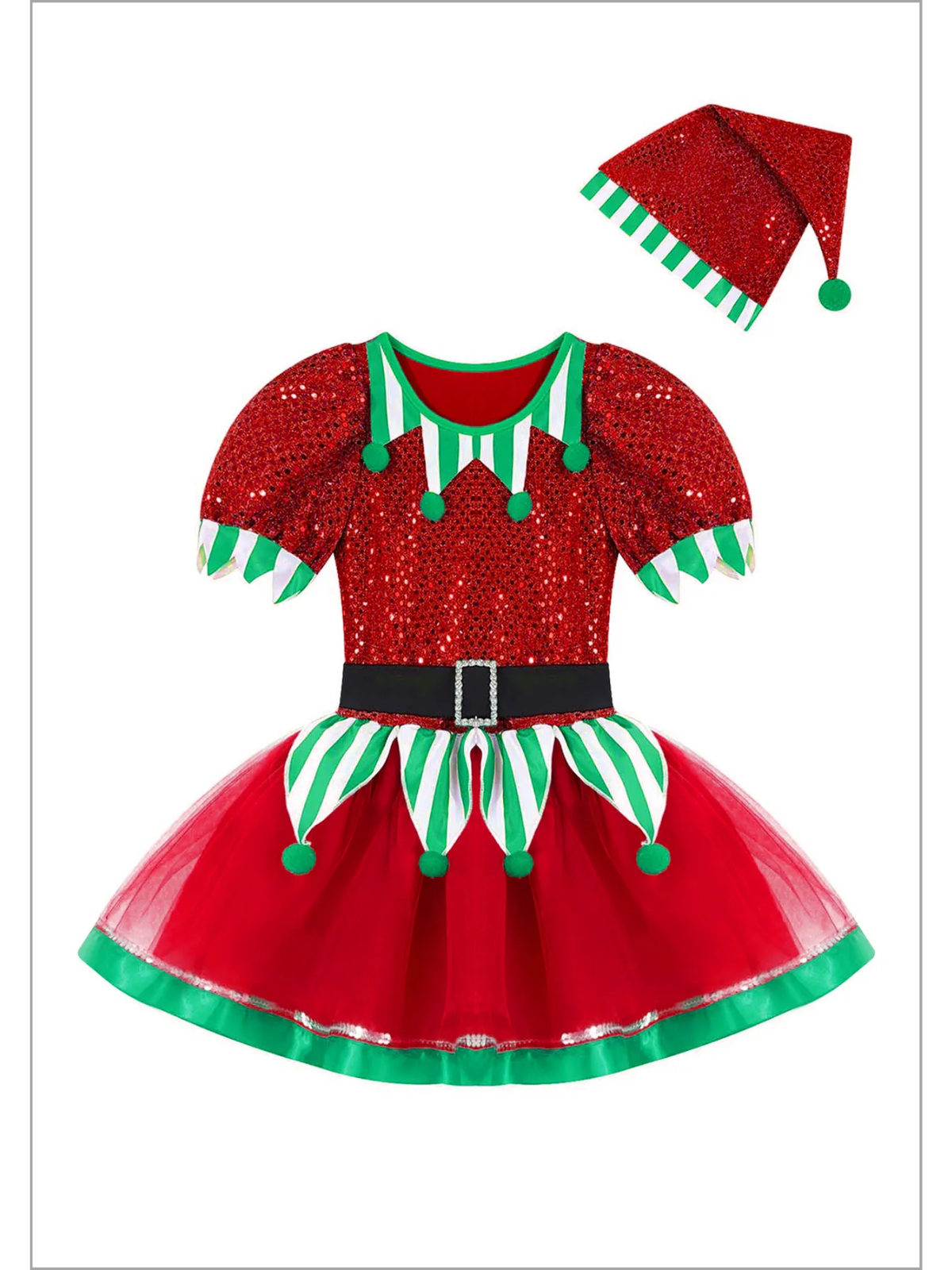 Believe In Your Elf Sparkle Tutu Dress