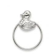 Krysaliis Sterling Silver Baby Rattle - Duck Ring