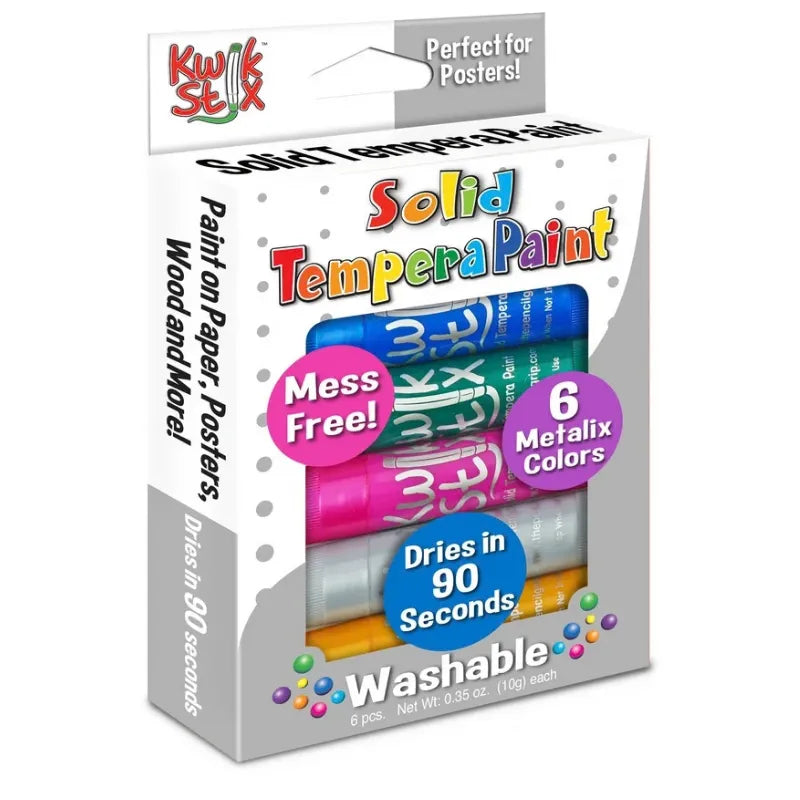Kwik Stix Paint Sticks, Set Of 6 Metalix Colors