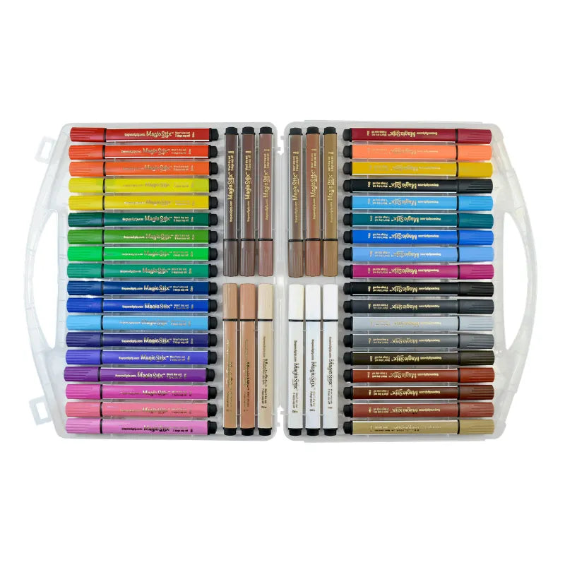 Triangular Magic Stix Markers, 48 Pack, Includes Global Skin Tones, Last 7 Days No Cap!