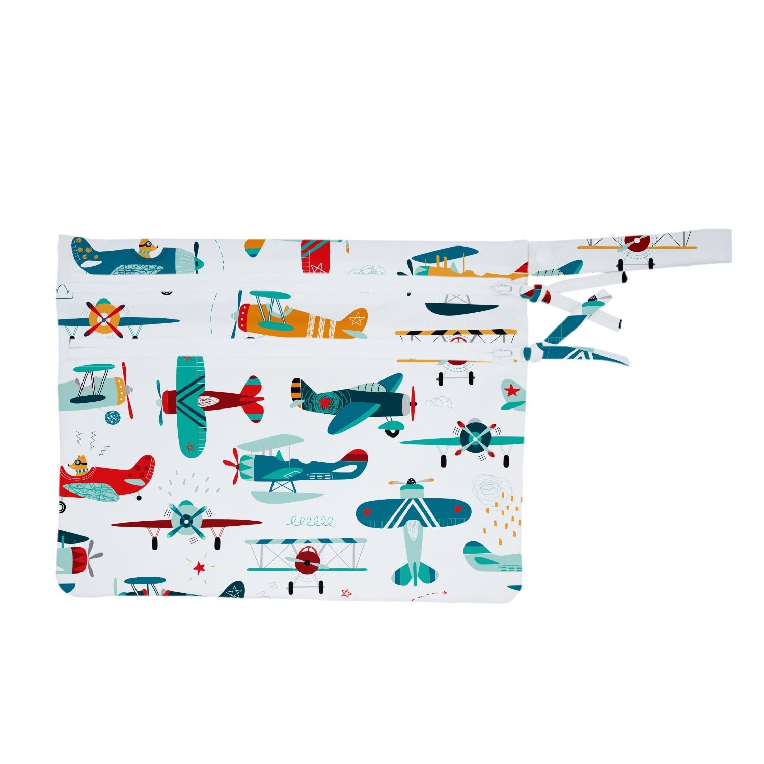 Retro Airplanes - Waterproof Wet Bag (for Mealtime, On-the-go, And More!)