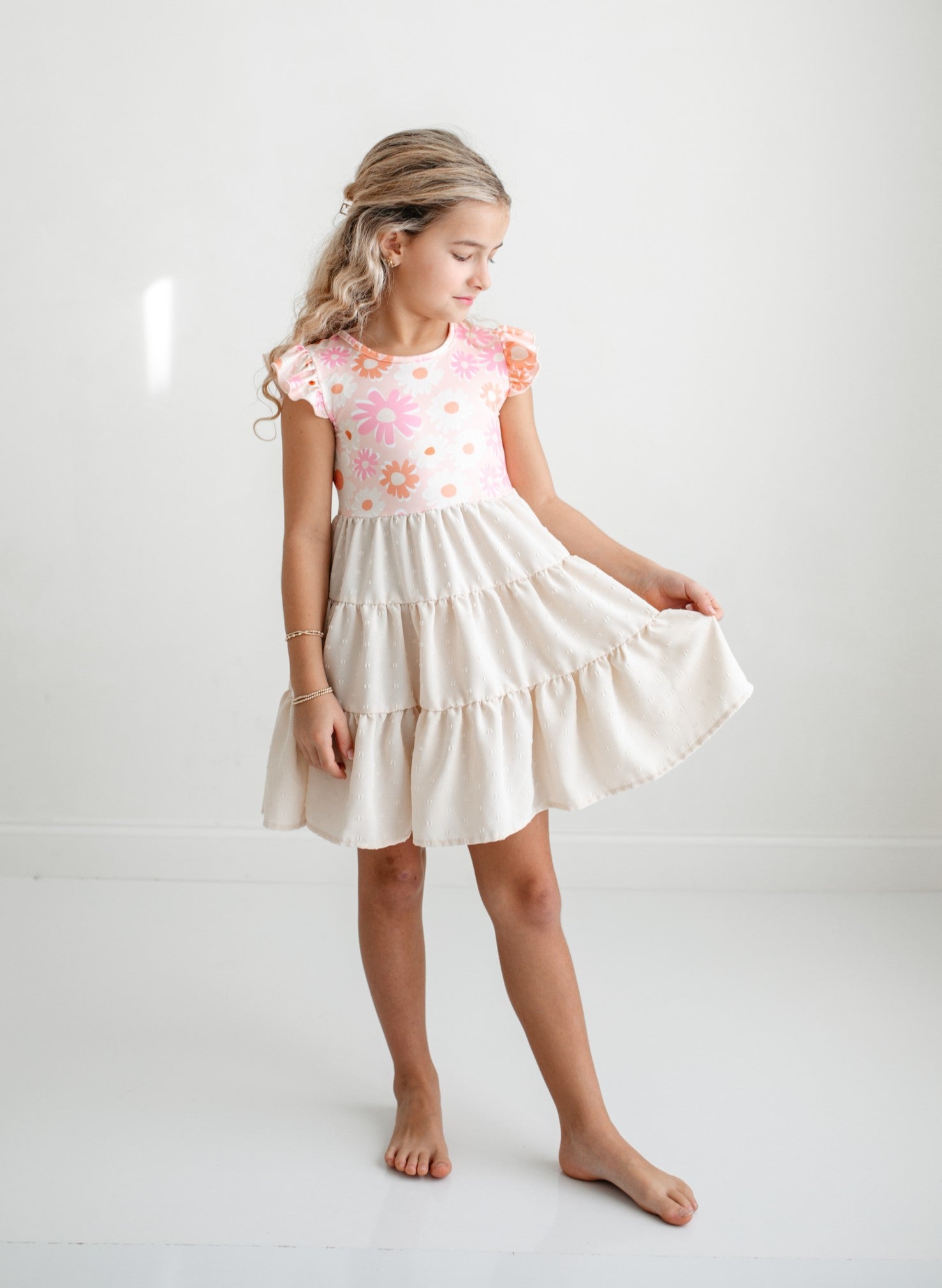 Retro Floral Tulle Dress