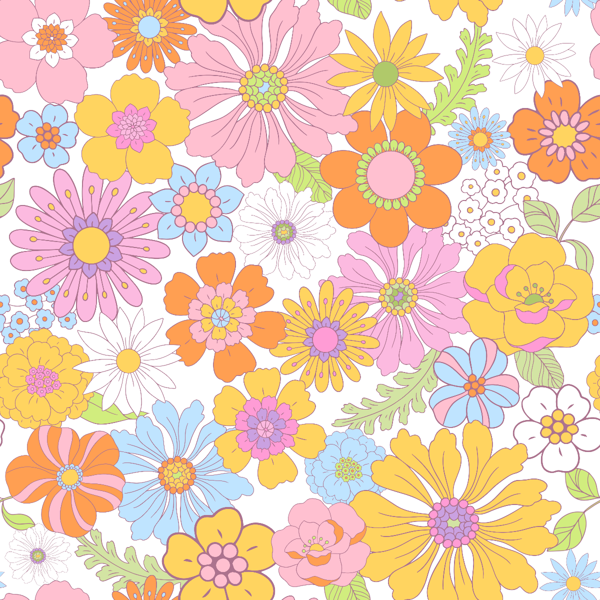 Baby & Toddler Minky Blanket - Retro Floral