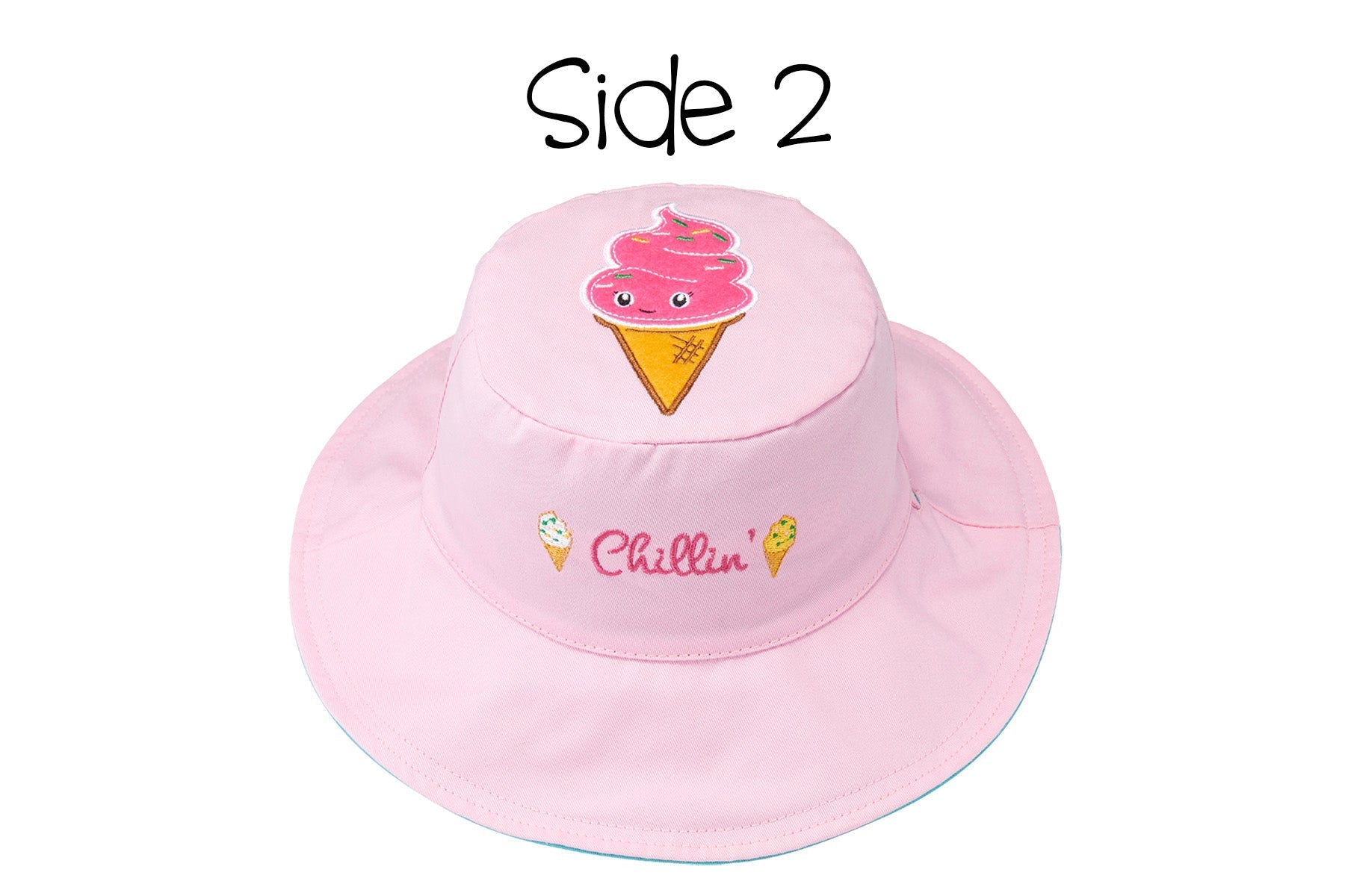 Baby/kids Reversible Sun Hat - Ice Cream | Cupcake