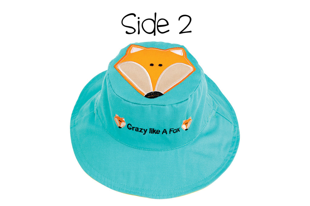 Baby/kids Reversible Sun Hat - Raccoon | Fox