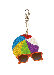Diamond Art Beach Ball Keychain
