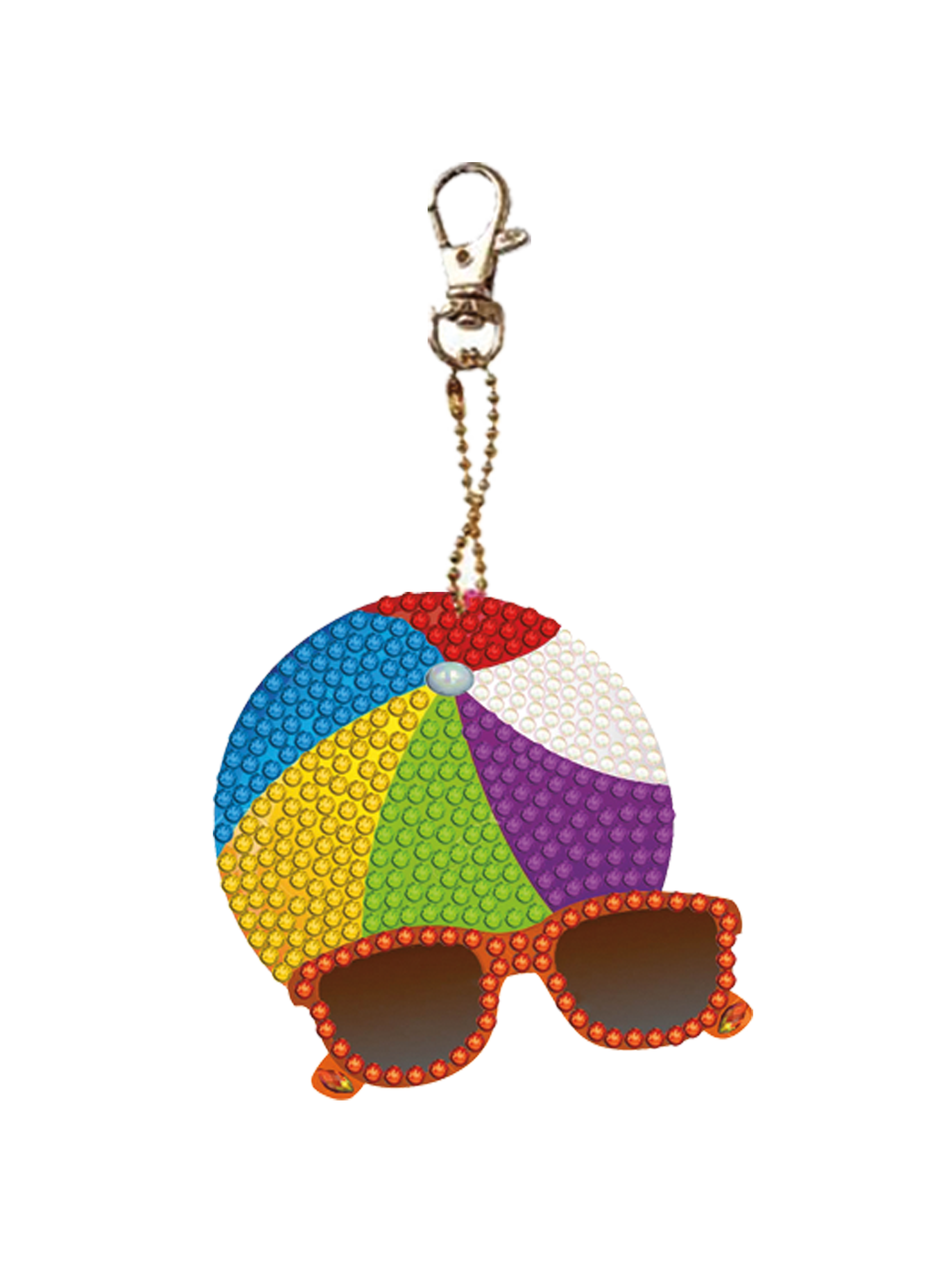 Diamond Art Beach Ball Keychain