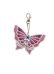 Diamond Art Butterfly Keychain