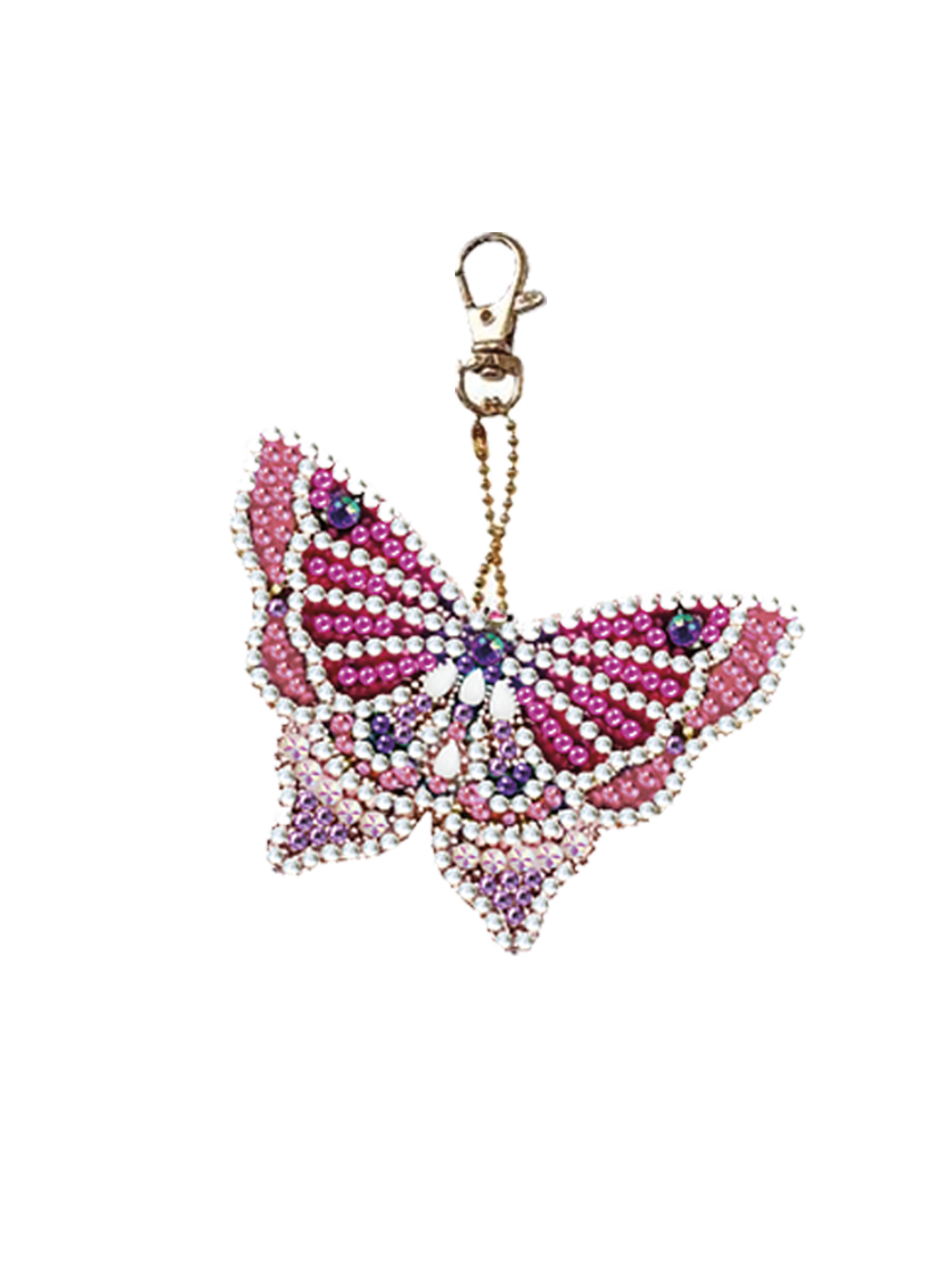 Diamond Art Butterfly Keychain