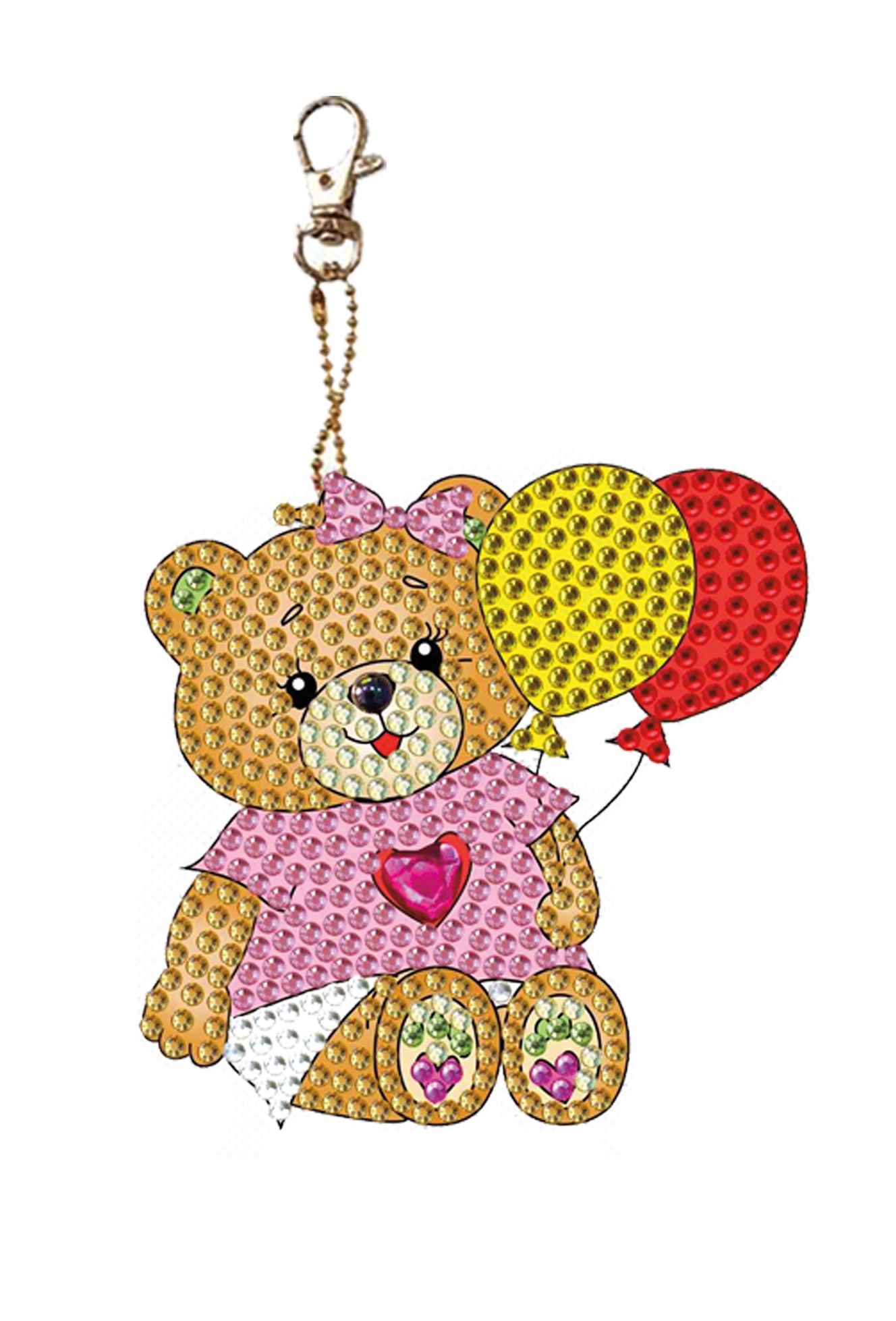 Diamond Art Balloon Bear Keychain