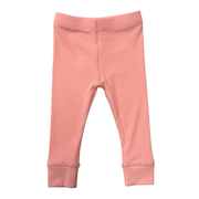 Girls Ribbed Leggings In Mellow Rose