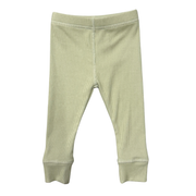 Girls Ribbed Leggings In Sage