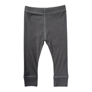 Girls Ribbed Leggings In Tornado Gray
