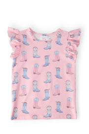 Ribbons & Rodeos S/s Ruffle Tee