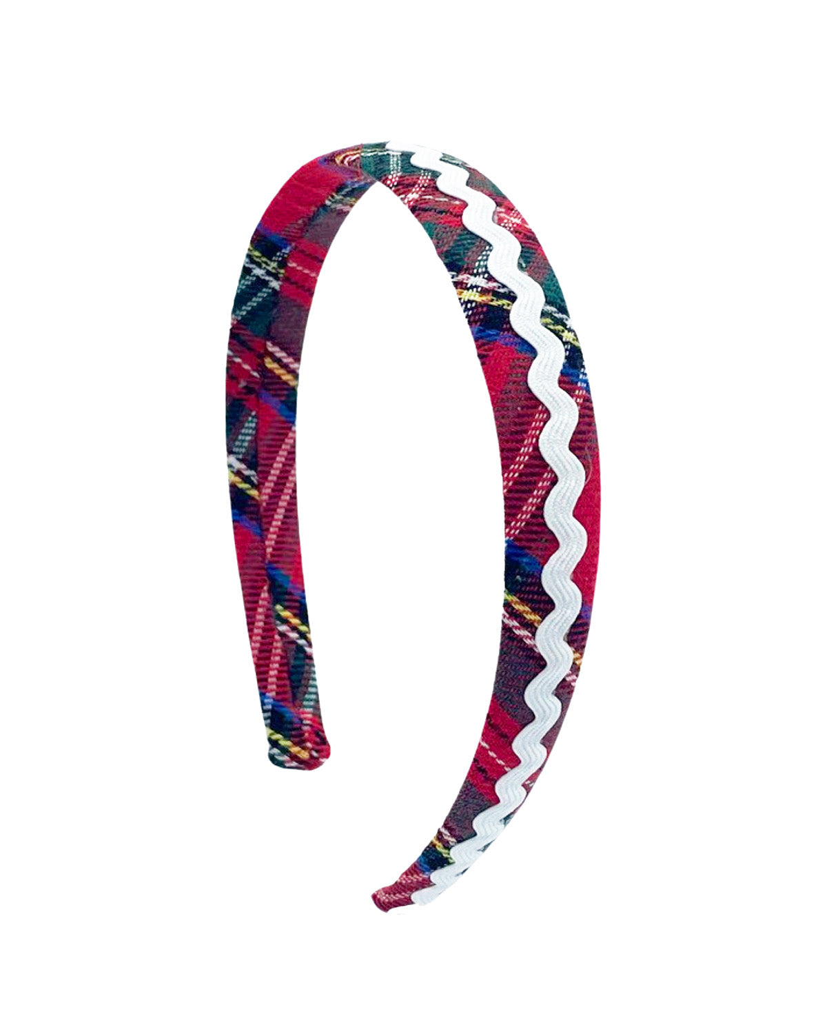 Plaid Ric Rac Headband In Scottie Stewart
