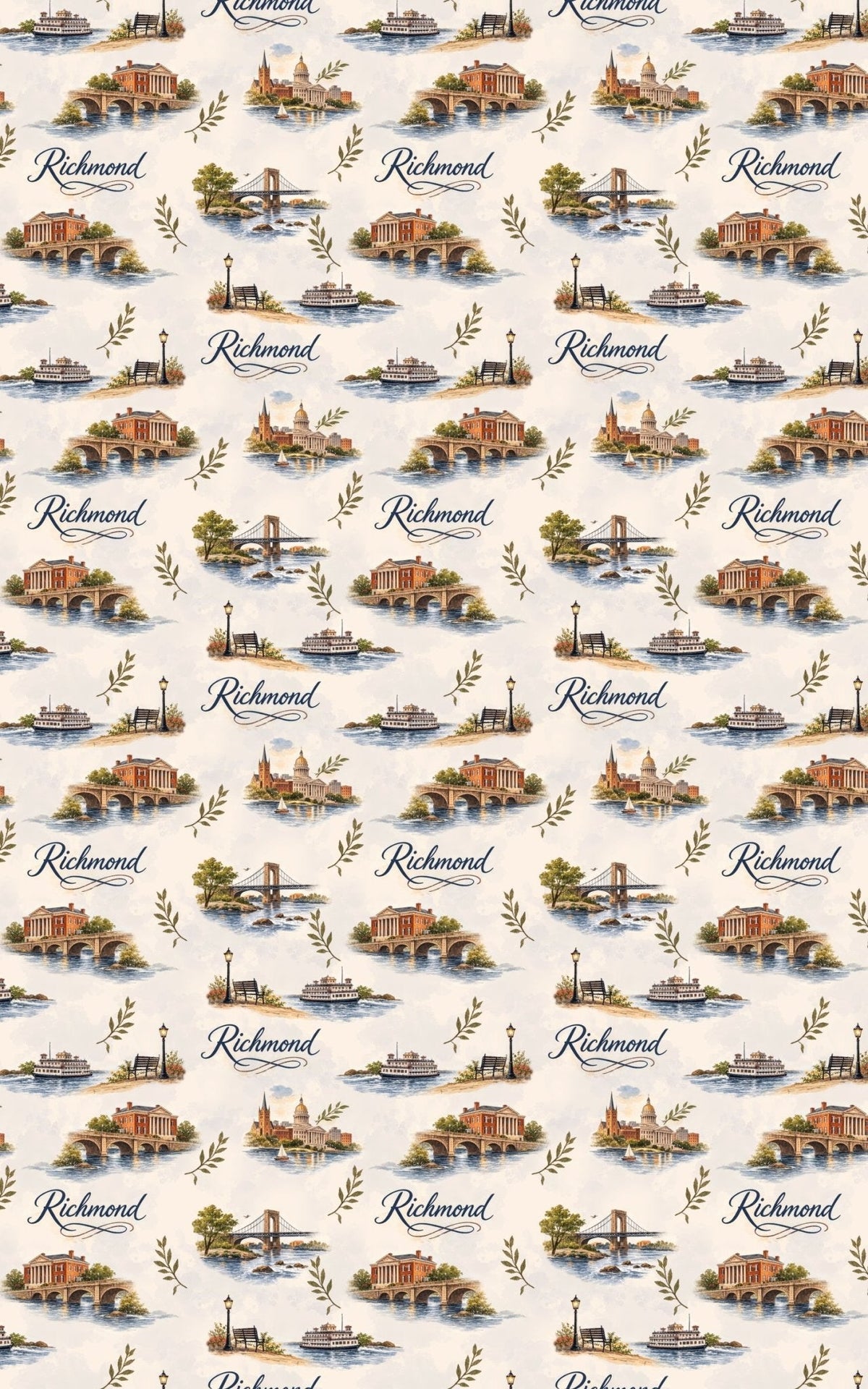 Richmond Monument Avenue Glow Wrapping Paper