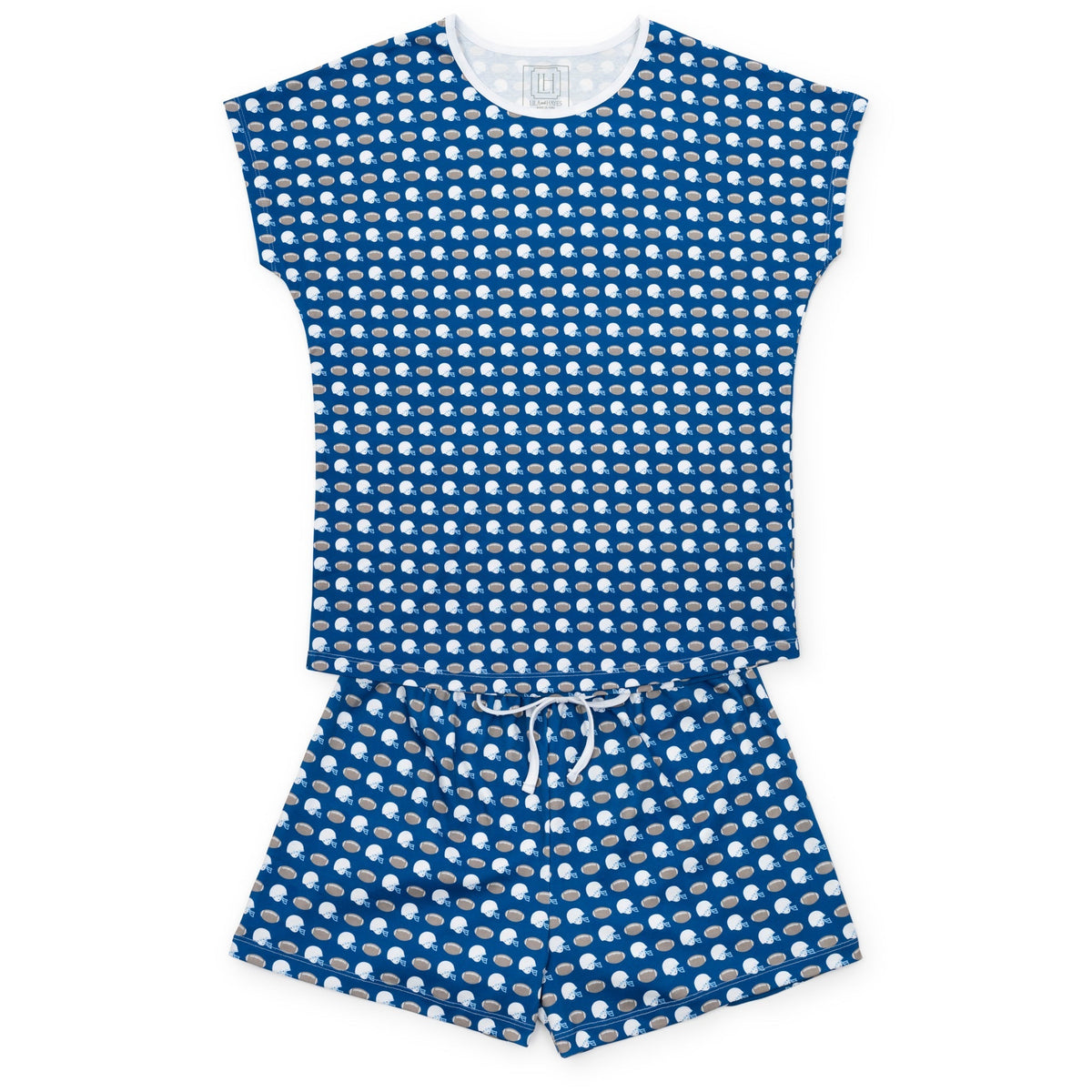 Riley Women's Pajama Short Set - First Down Football