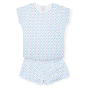 Riley Women's Pima Cotton Pajama Short Set - Tennis Match Pink