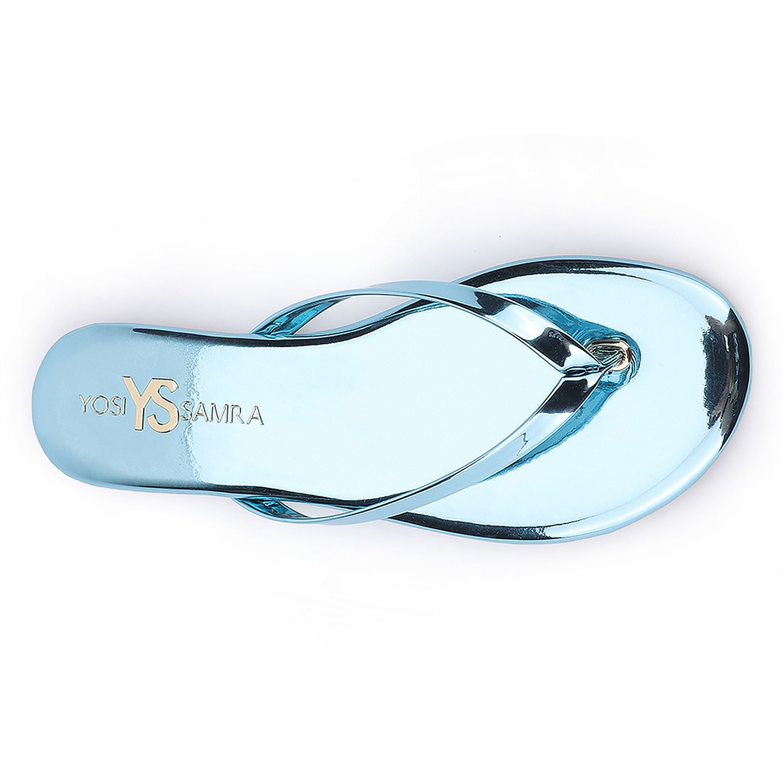 Rivington Flip Flop In Blue Chrome