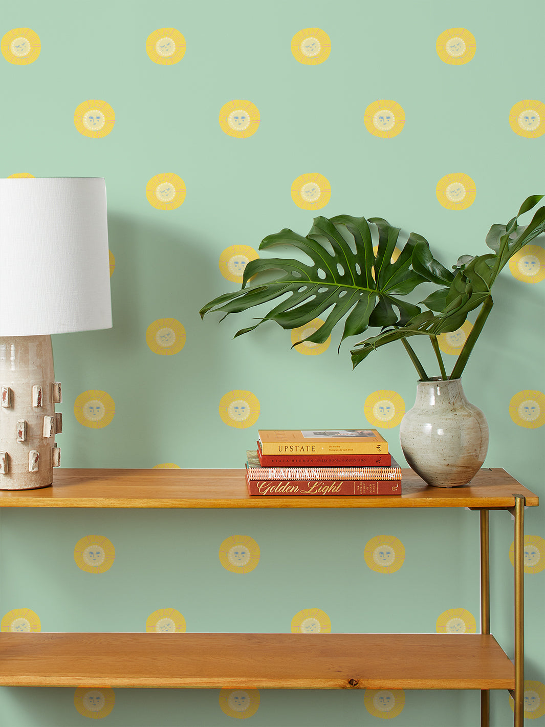 'rising Sun' Wallpaper By Tea Collection - Aventurine
