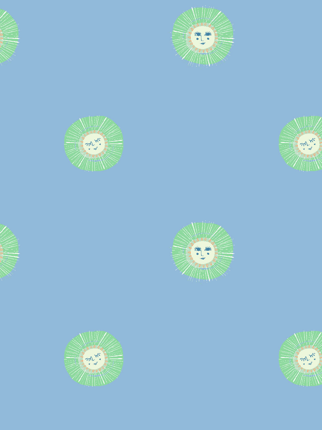 'rising Sun' Wallpaper By Tea Collection - Denim