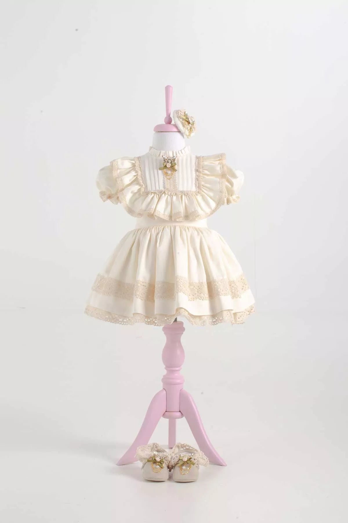 Rita White Baby Dress Set