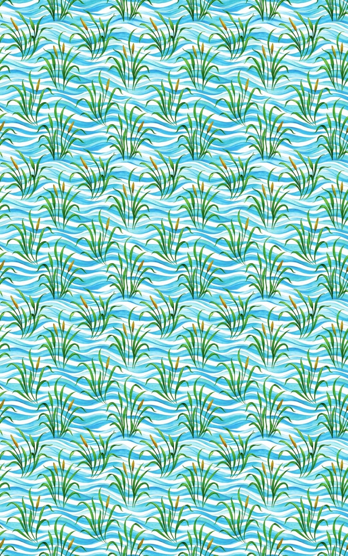 River Reed Curvatures Wrapping Paper