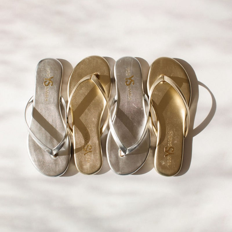 Rivington Flip Flop In Gold Metallic