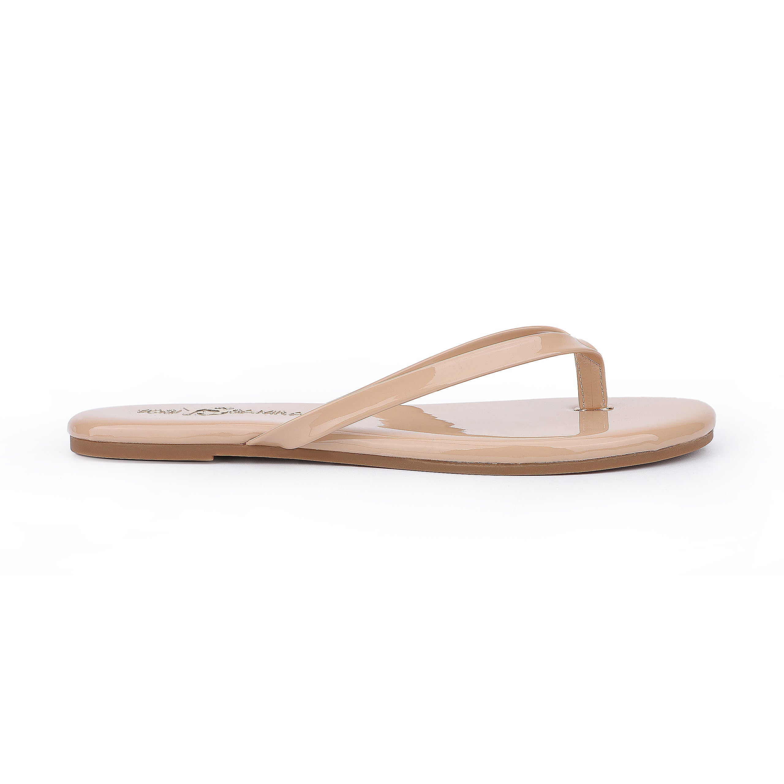 Rivington Flip Flop In Nude Patent