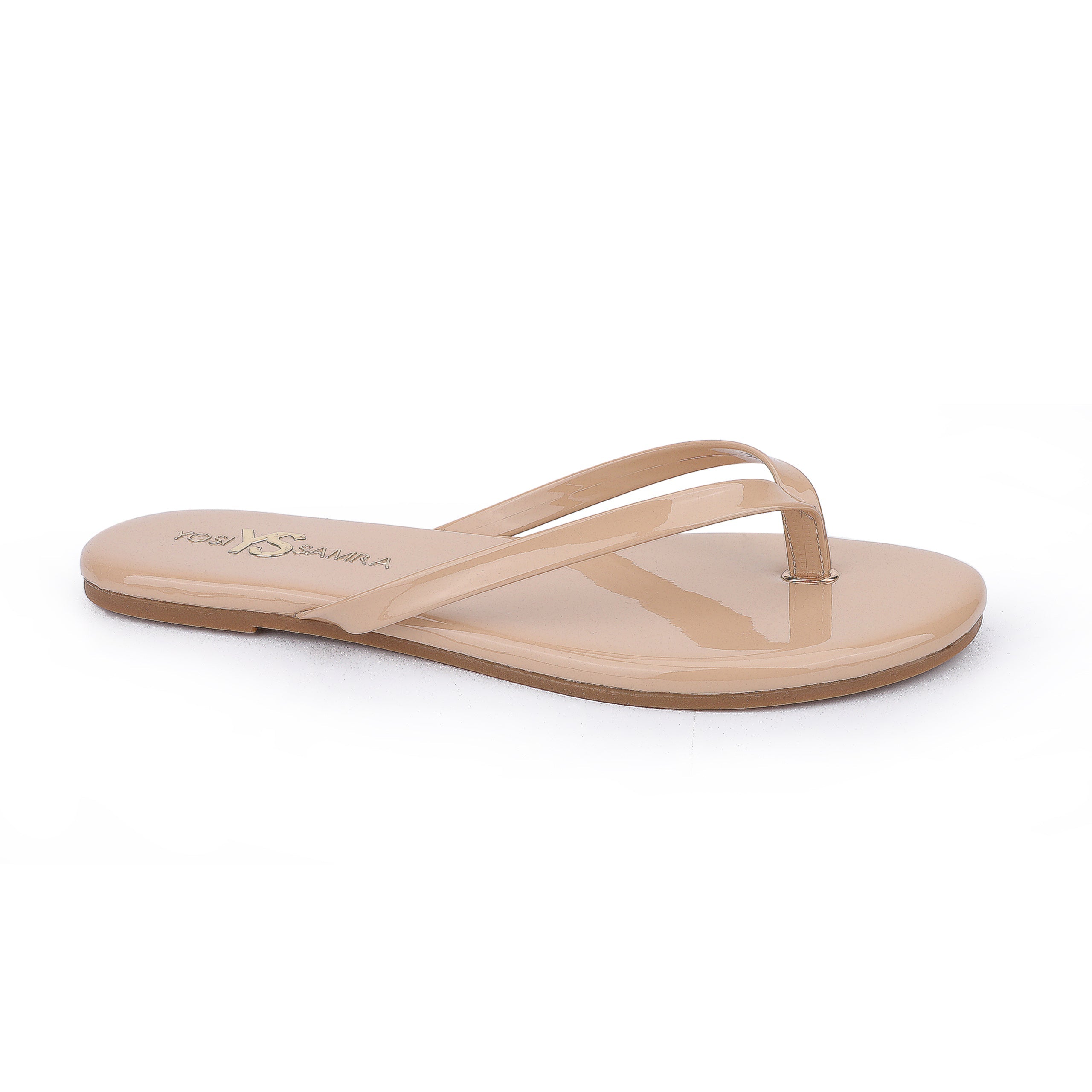 Rivington Flip Flop In Nude Patent