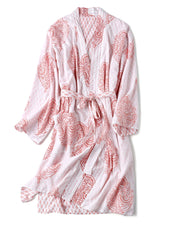 Block-Printed Robe - Pink City