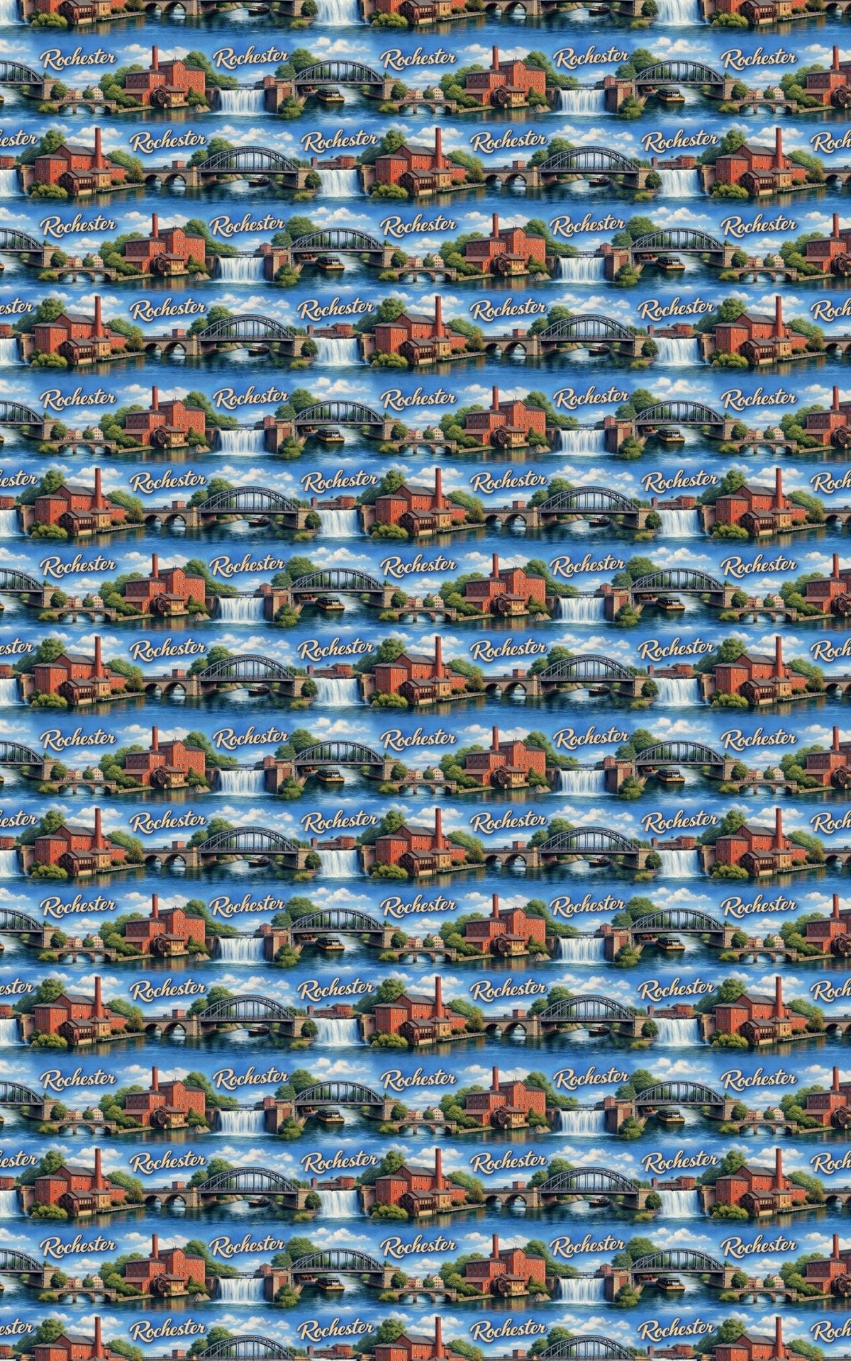 Rochester Erie Canal Glow Wrapping Paper