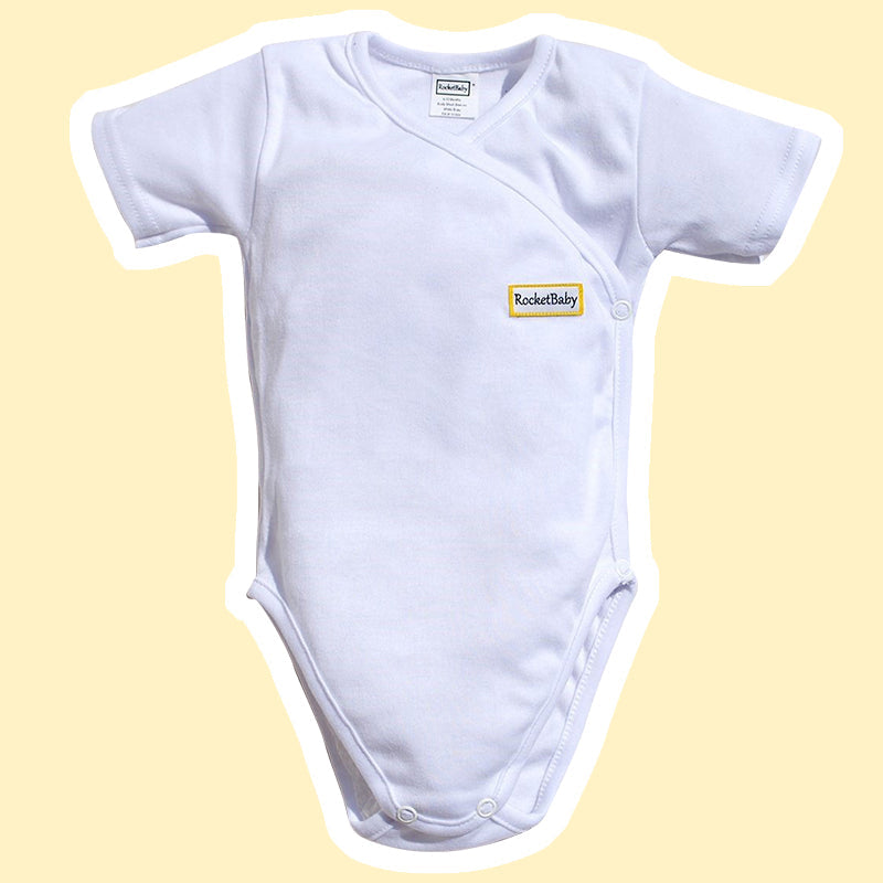 Bodysuit Kimono Short Sleeve White