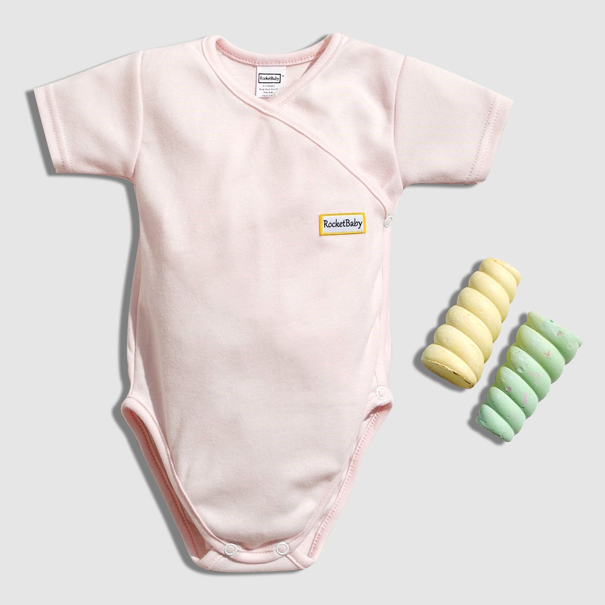 Bodysuit Kimono Short Sleeve Baby Pink