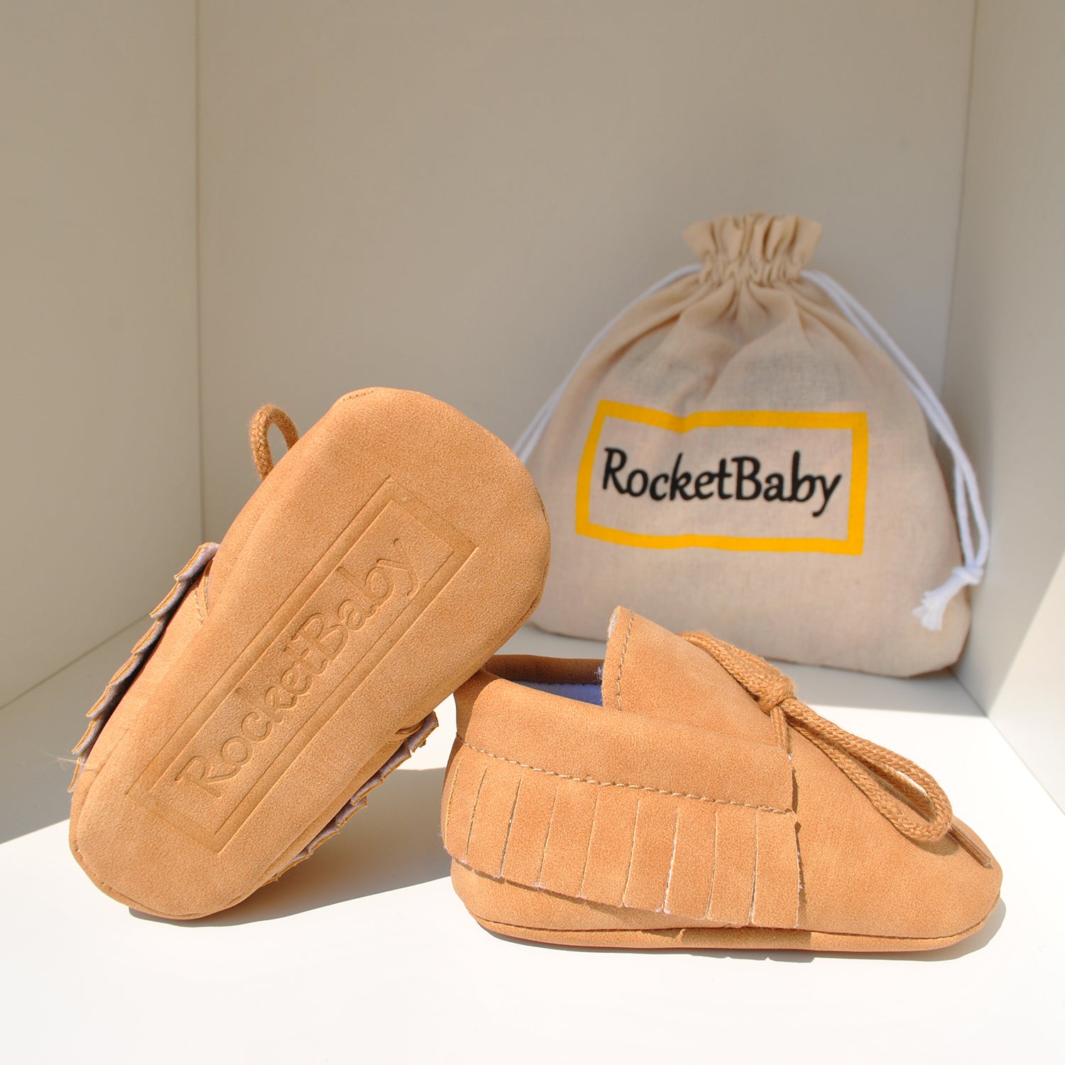 Moccasins Soft Sole Baby Beige