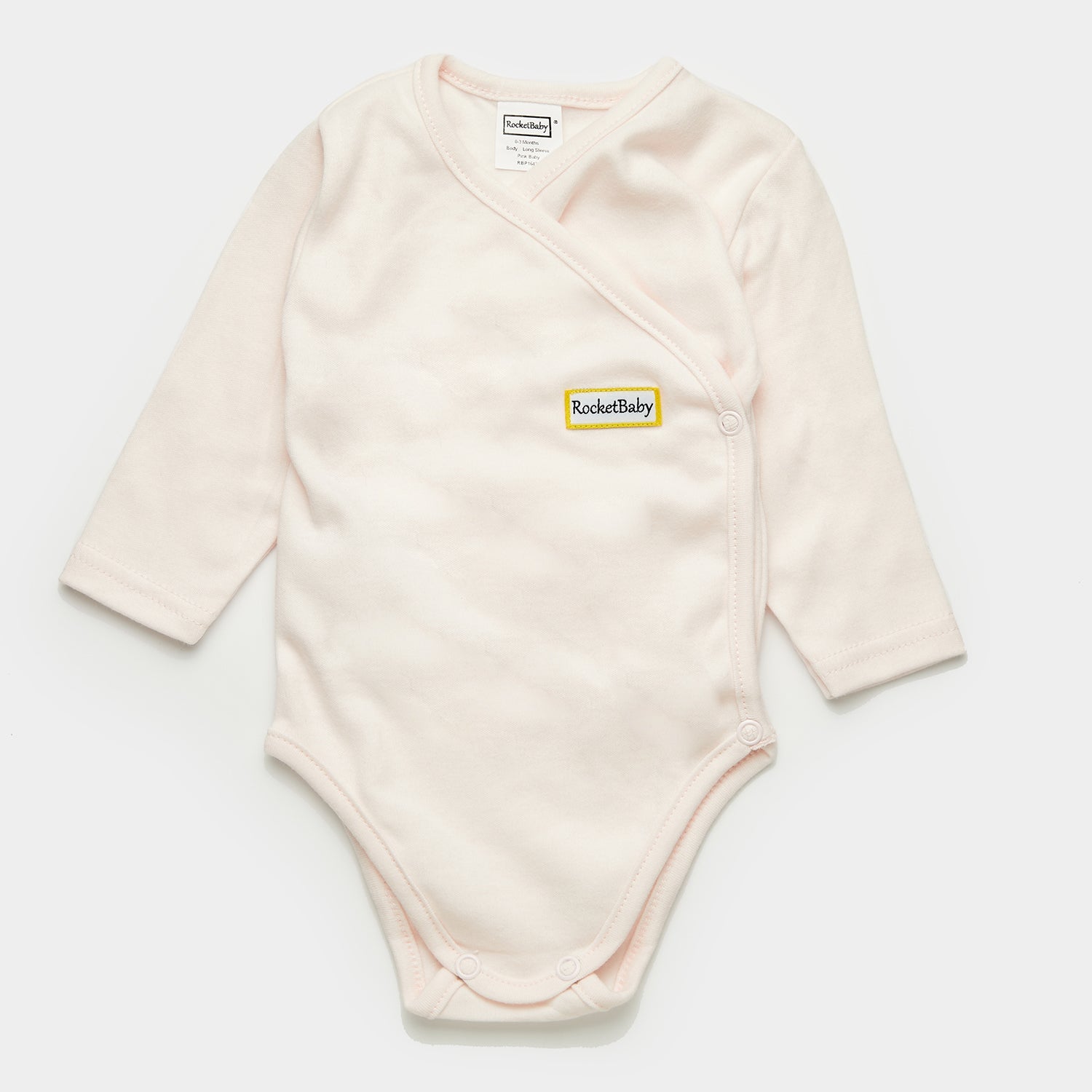 Bodysuit Kimono Long Sleeve 3-pack Baby Pink